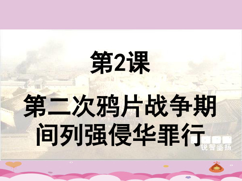 第二次鸦片战争期间列强侵华罪行ppt4 人教版课件