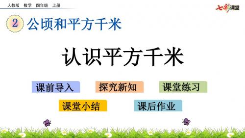 部编人教版四年级数学上册《2.2 认识平方千米.》精品课件