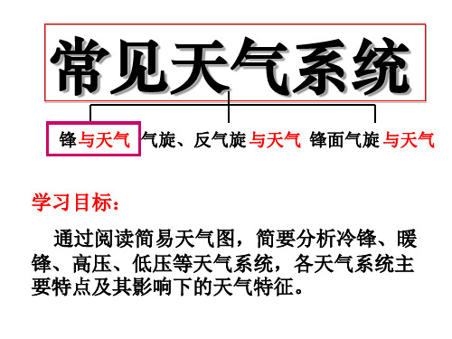 常见的天气系统——气旋和反气旋