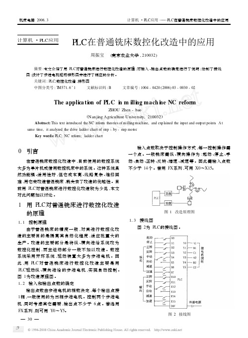PLC在普通铣床数控化改造中的应用