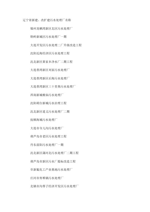 辽宁污水处理厂
