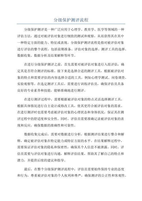 分级保护测评流程