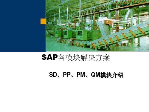 SAP-ERP模块SD、PP、PM、QM解决方案