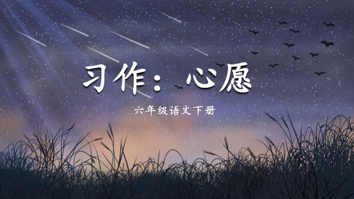 部编语文六年级下册同步作文第四单元 心愿
