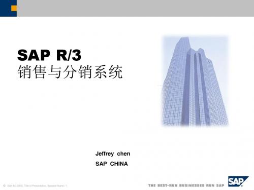 SAP R3 销售与分销系统