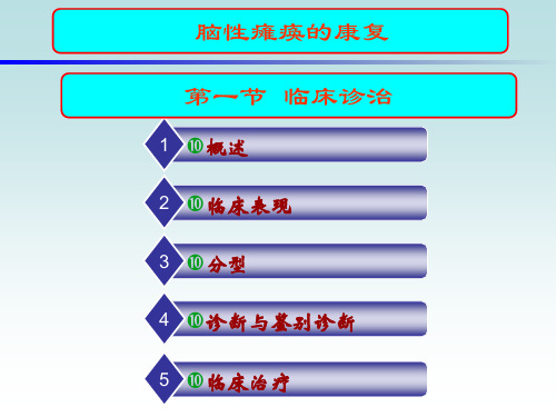 脑性瘫痪脑瘫的评定和康复精品ppt