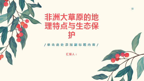 非洲大草原的地理特点与生态保护