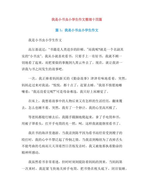 我是小书虫小学生作文整理十四篇