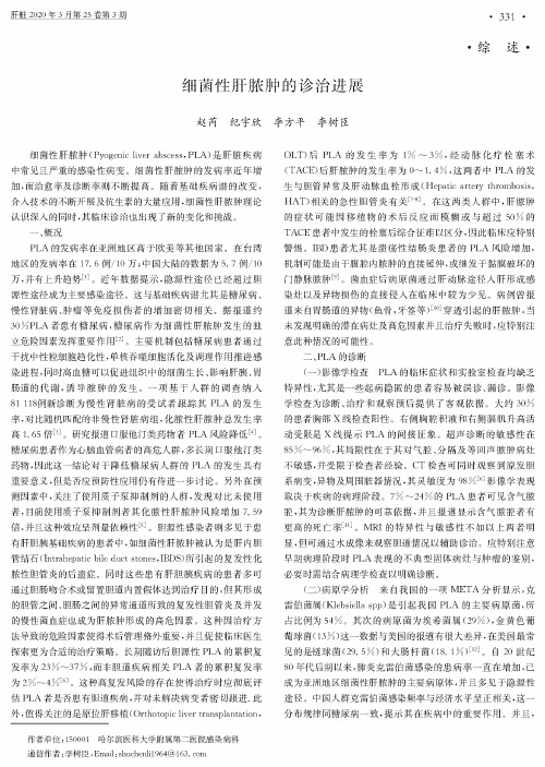 细菌性肝脓肿的诊治进展