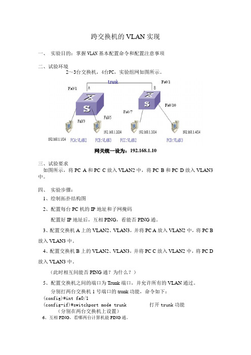 跨交换机vlan