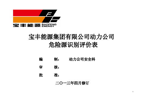 动力公司危险源辨识清单(新)