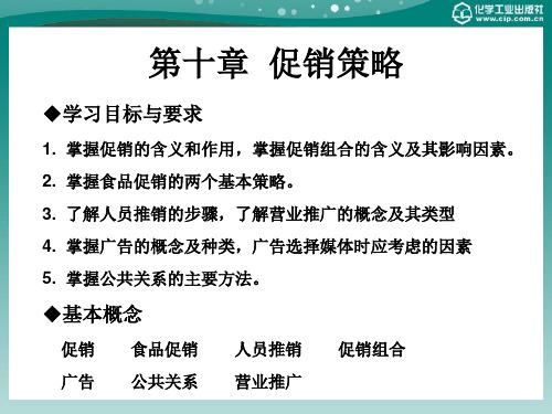 食品营销学PPT课件(卢万强)第10章 促销策略