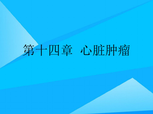 第十四章  心脏肿瘤精选精品PPT