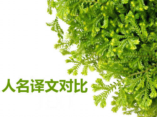 红楼梦选段(第四回)人名译文比较(杨,霍)