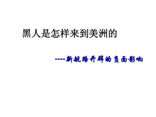 黑人是怎样来到美洲的11111