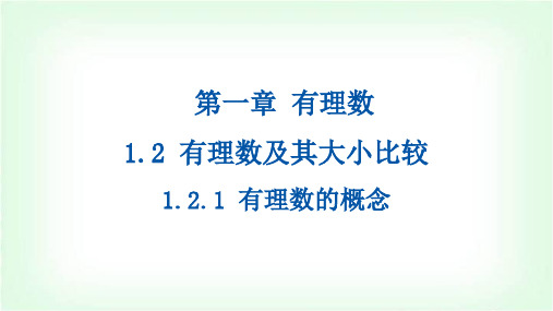 人教版七年级数学上册1.2有理数及其大小比较-1.2.1有理数的概念课件