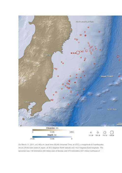 Earthquake and Tsunami near Sendai, Japan