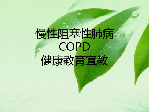 COPD健康教育ppt课件