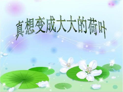 苏教版小学二年级语文下册《真想变成大大的荷叶》课件