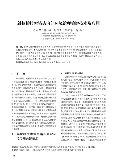斜拉桥拉索锚头内部环境治理关键技术及应用