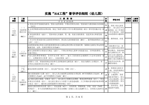 标准“316工程”督导评估细则(幼儿园)