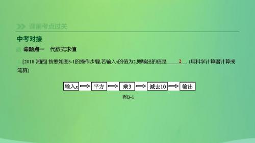 湖南省中考数学总复习第一单元数与式课时03整式运算与因式分解课件
