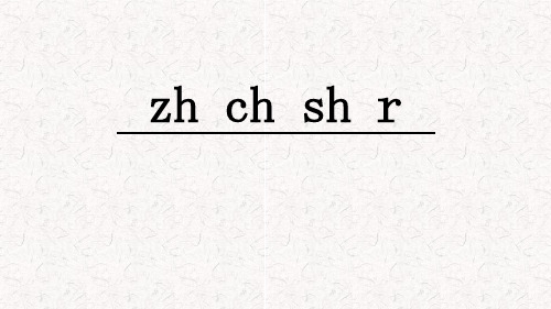 《汉语拼音8 zh ch sh r》课件 (公开课)2022年部编版小学语文精品课件