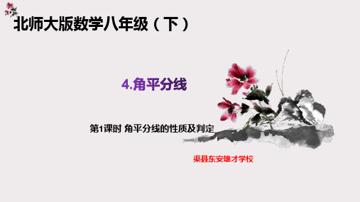 北师大版八年级数学下册课件1.4角平分线