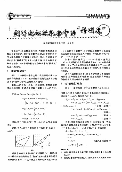 例析近似数取舍中的“精确度”