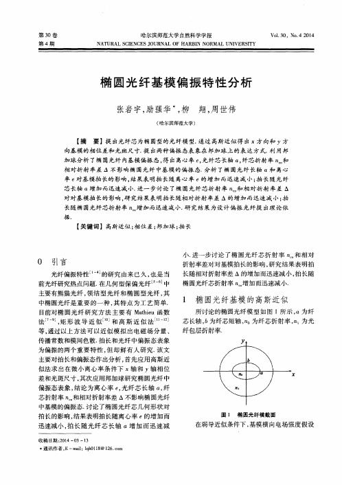 椭圆光纤基模偏振特性分析