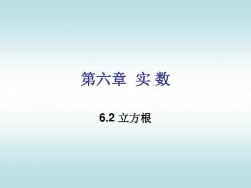 新人教版七年级数学下册第六章《 实 数》公开课课件