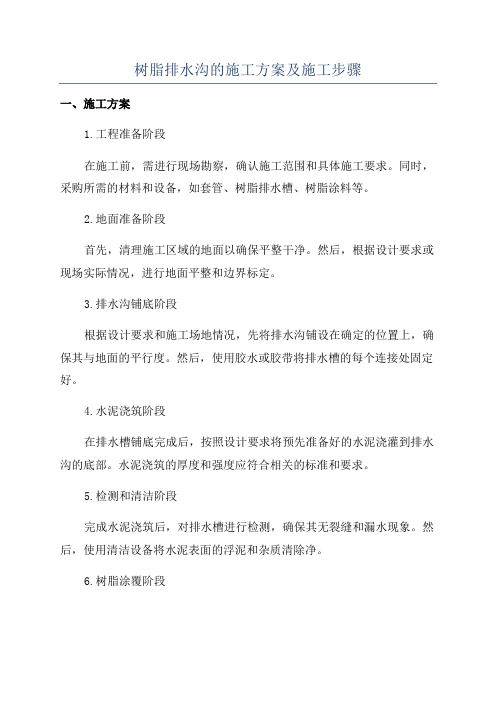 树脂排水沟的施工方案及施工步骤