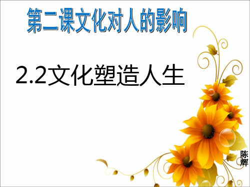 《文化塑造人生》名师课件人教版1