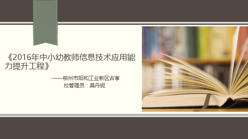 《柳州市教师信息技术应用能力提升工程》项目总结PPT课件