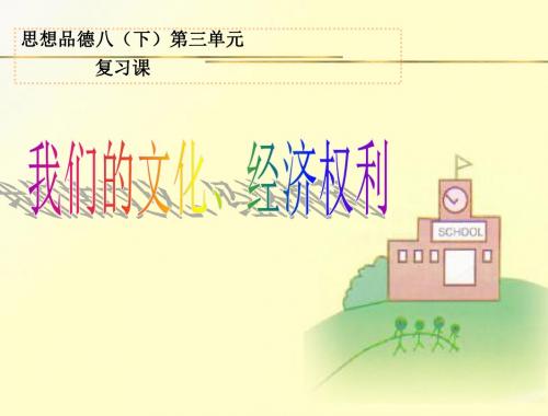 第三单元我们的文化经济权利复习