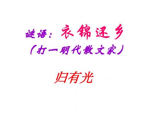 《项脊轩志》复习课件