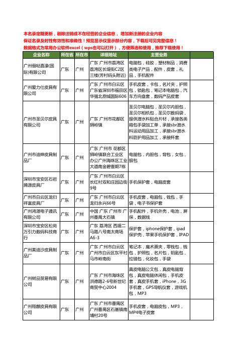新版广东省广州电脑套工商企业公司商家名录名单联系方式大全40家