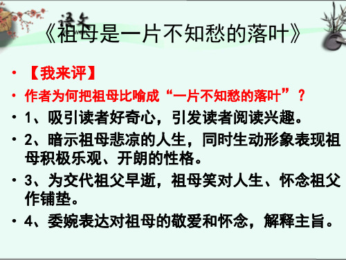 现代文阅读审题与规范