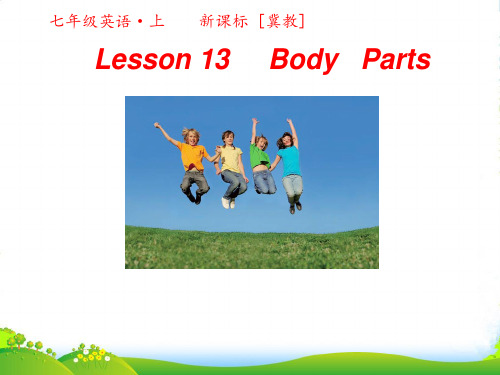 冀教版七年级英语上册 Unit 3 Lesson 13 Body Parts(共24张PPT)