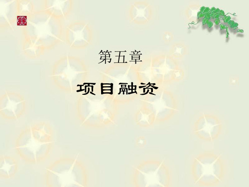 第五章项目融资-40页PPT文档资料