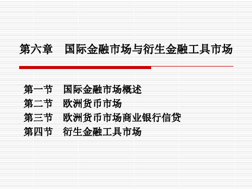 国际金融第六章