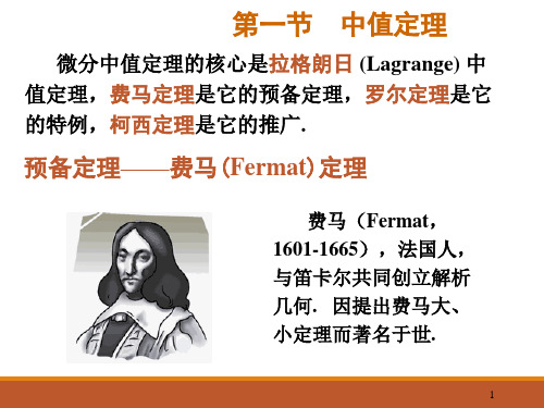 微积分 第四章 第一节 中值定理