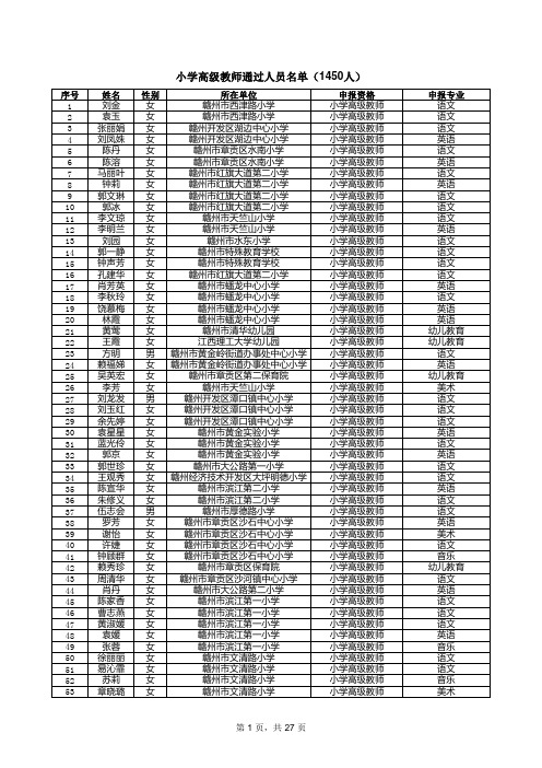 2013江西赣州教师职称小高