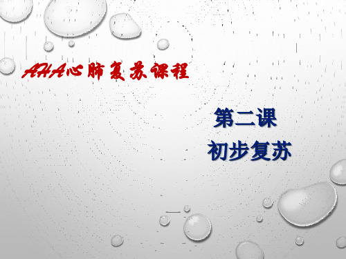AHA心肺复苏课程-第二课PPT课件