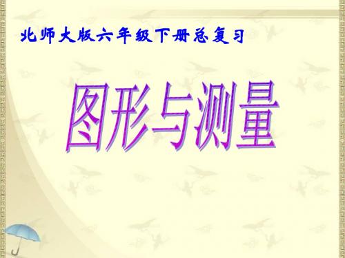 2018最新北师大版小学六年级下册数学6《图形与测量》课件2套