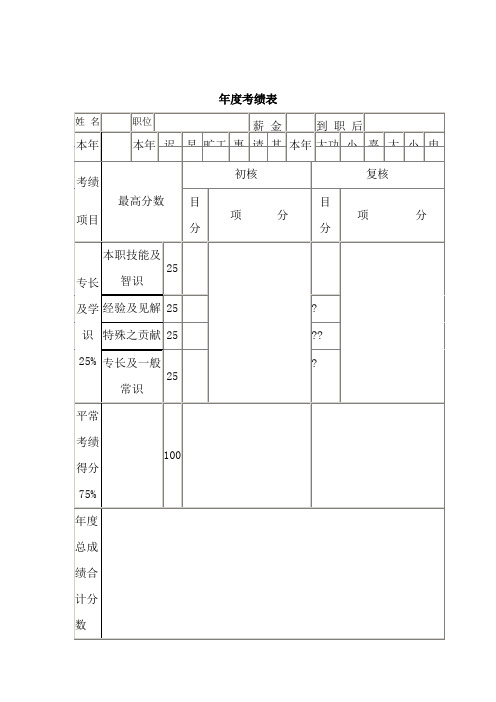 年度考绩表 (32)