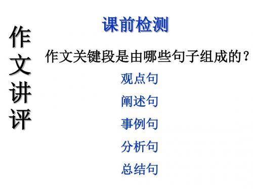 作文讲评——议论文的论证方法