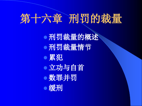 2.6第十六章  刑罚的裁量