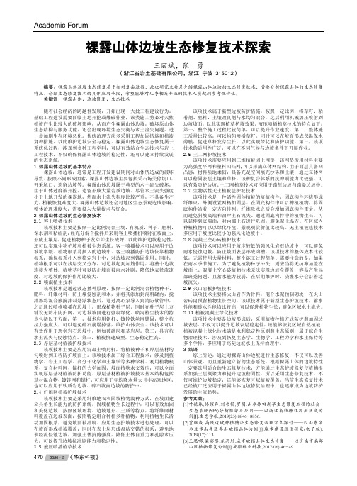 裸露山体边坡生态修复技术探索