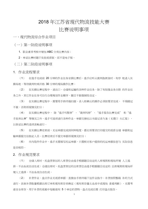 2018年江苏现代物流技能大赛